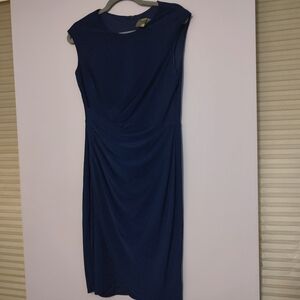Taylor Elegant Blue Sleeveless Dress